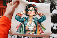 Black Friday Girl Clipart | Cute Fashion Shopping Clipart Product Image 3