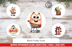 Black Friday Icons Wind Spinner Product Image 1