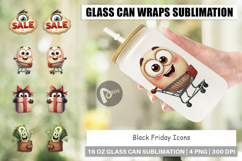 Black Friday Icons Glass Can Product Image 1