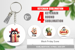 Black Friday Icons Keychain Product Image 1
