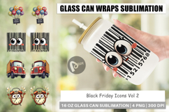 Black Friday Icons Glass Can Product Image 1