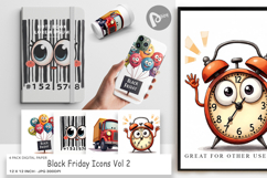 Black Friday Icons Digital Paper Product Image 1
