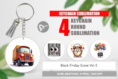 Black Friday Icons Keychain Product Image 1