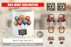 Black Friday Icons Mug Wrap Product Image 1