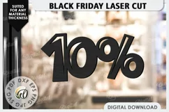 Black Friday Sale Laser Cut. Black Friday Wooden Sign SVG Product Image 1