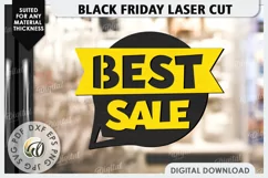 Black Friday Sale Laser Cut. Black Friday Wooden Sign SVG Product Image 1