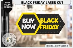 Black Friday Sale Laser Cut. Black Friday Wooden Sign SVG Product Image 1