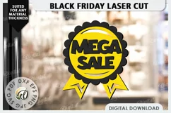 Black Friday Sale Laser Cut. Black Friday Wooden Sign SVG Product Image 1