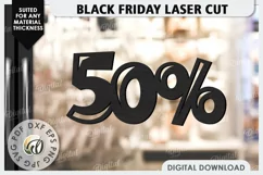 Black Friday Sale Laser Cut. Black Friday Wooden Sign SVG Product Image 1