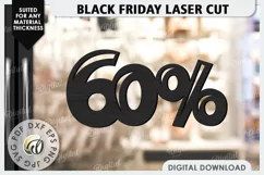 Black Friday Sale Laser Cut. Black Friday Wooden Sign SVG Product Image 1
