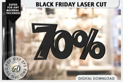 Black Friday Sale Laser Cut. Black Friday Wooden Sign SVG Product Image 1