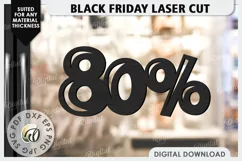Black Friday Sale Laser Cut. Black Friday Wooden Sign SVG Product Image 1