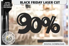 Black Friday Sale Laser Cut. Black Friday Wooden Sign SVG Product Image 1
