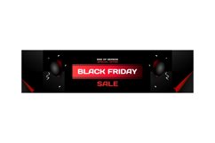 Black friday sale advertising banner and poster design Product Image 1