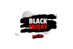 Black friday sale banner grunge ink isolated Product Image 1