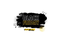Black friday sale banner grunge ink template Product Image 1