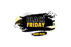 Black friday sale banner grunge ink vector Product Image 1