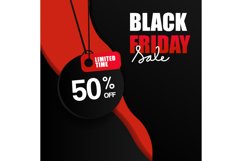 Black friday sale promotion banner template design Product Image 1