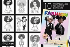 Black Girl Fashion Coloring Book Kids coloring pages 