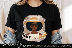 Black Girl Sublimation PNG Juneteenth Black Woman T-shirt Product Image 3