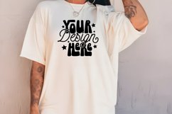 Black Girl Model Ivory Comfort Colors CC17 Plus Size Black Product Image 1