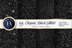 Luxury Black Glitter Sparkling Shimmer Party Digital Paper Product Image 1