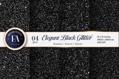 Elegant Shimmer Black Glitter Seamless Digital Paper Product Image 1