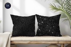 Luxury Black Glitter Sparkling Shimmer Party Digital Paper Product Image 2