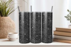 Black Glitter 20oz Tumbler Sublimation PNG Product Image 1