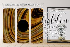 Golden Glitter Swirls 20oz Tumbler Add Your Own Design Product Image 1