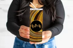 Golden Glitter Swirls 20oz Mom Tumbler Design Product Image 2