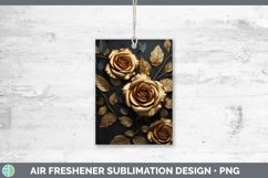 GorgeousBlack Gold Flowers Air Freshener design.