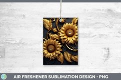 GorgeousBlack Gold Flowers Air Freshener design.