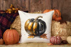 Black & Gold Pumpkin Watercolour Product Image 2