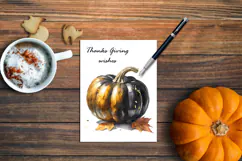 Black & Gold Pumpkin Watercolour Product Image 4