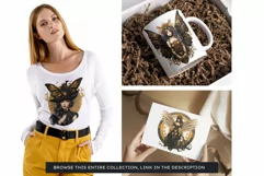 Steampunk Fairy Clipart Black and Gold PNG sublimation Product Image 3