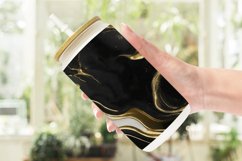 Black Gold Watercolor Ink Glass Can Wraps Product Image 2
