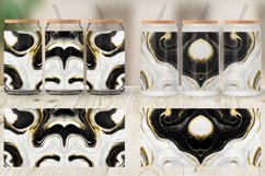 Black Gold Watercolor Ink Glass Can Wraps Product Image 3