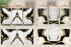 Black Gold Watercolor Ink Glass Can Wraps Product Image 4