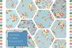 Vintage Floral Seamless Digital Paper | Polka Dot and Not Product Image 3