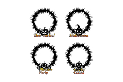 Black grunge halloween frame art collection design Product Image 1