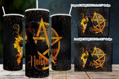 Halloween Witch Golden Pentgram 20oz Tumbler, Dark Hair Product Image 2