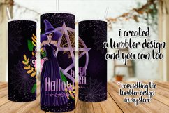 Purple Halloween Pentagram Dark Hair Light Witch PNG Graphic Product Image 4