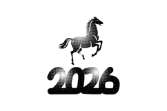 Black halftone lunar 2026 new year concept Product Image 1