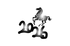 Black halftone lunar 2026 new year graphic Product Image 1