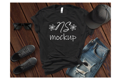 Bella Canvas 3001 Tshirt Mock-up BLACK HEATHER Product Image 1