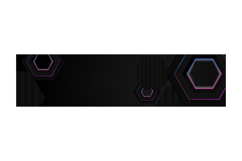 Black hexagon horizontal banner background with colorful Product Image 2