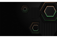 Black hexagon layer background with colorful shining light Product Image 1