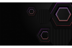 Black hexagon layer background with colorful shining light e Product Image 1