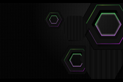 Black hexagon layer background with colorful shining light Product Image 2